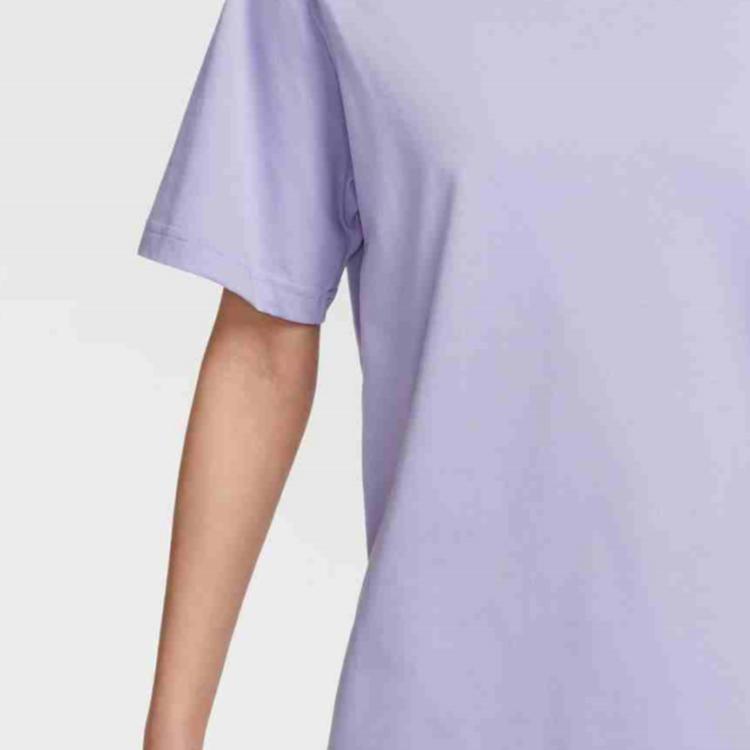 Nike Sportswear Soft Comfortable Fashionable Versatile Short Sleeve Breathable Regular T-Shirt Women Tops Ice-Purple Lilac FD4150-533