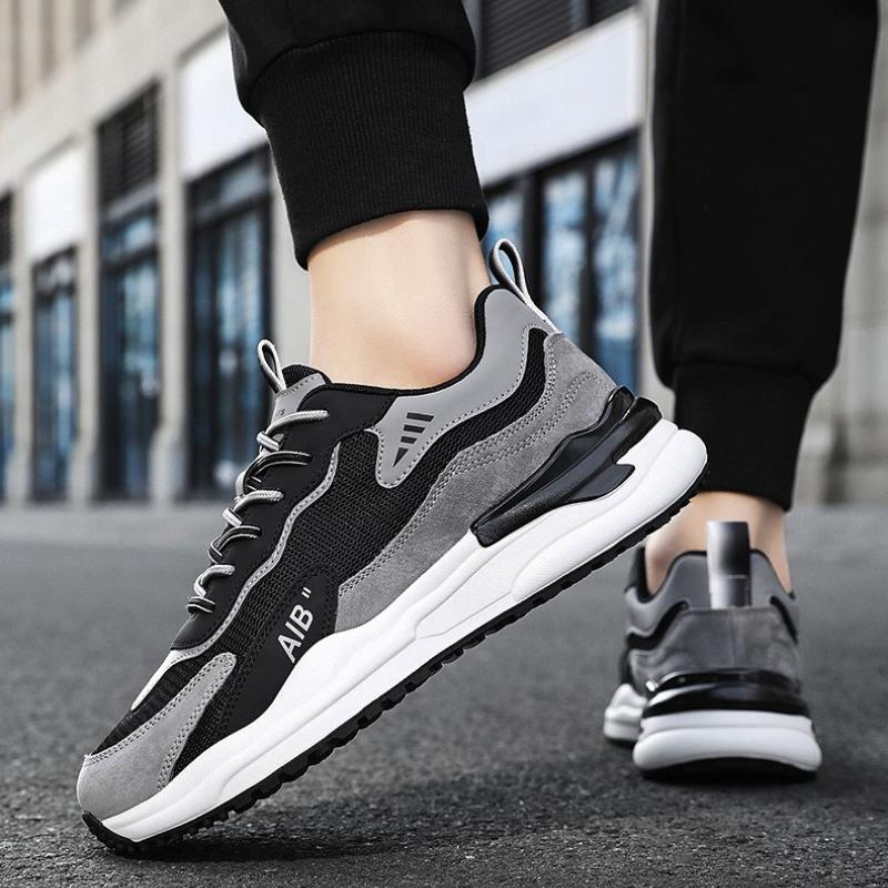 Nowe Wszechstronne Męskie Sneakersy Casualowe Letnie Oddychające Buty na Platformie Zwiększające Wysokość Wygodne z Miękką Podeszwą Antypoślizgowe Buty Taty