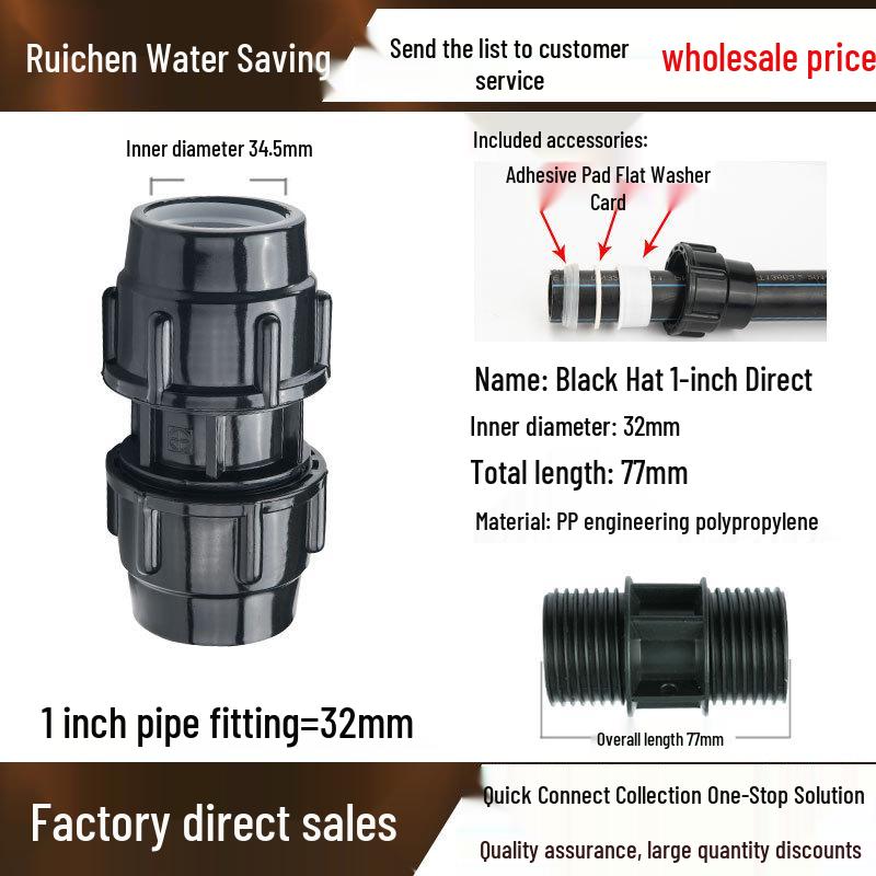 PE Wasserrohr Schnellverbindungsstücke & Hahnanschlüsse für 4- & 6-Punkt-Rohre