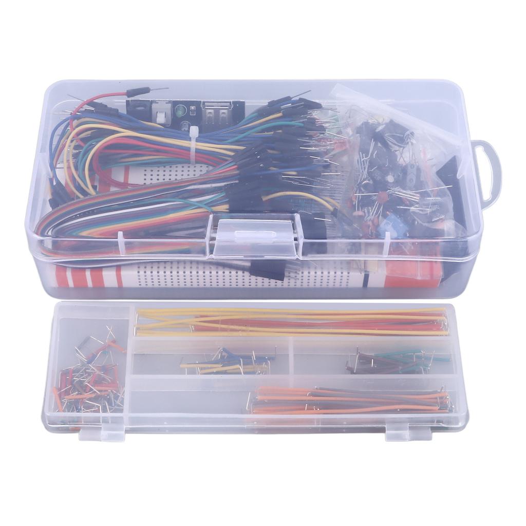 830 Steckpunkte Breadboard mit Stromversorgungsmodul DIY Schaltung Jumperkabel Elektronikbausatz
