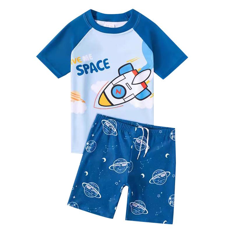 Boys' 2025 Quick-Dry Swimsuit Set – Split Style for Kids & Toddlers