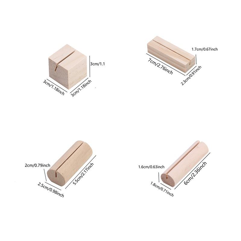 10pcs Natural Wooden Place Card Clip Photo Display Stand Clip Holders for Wedding Party Table Number Name Sign