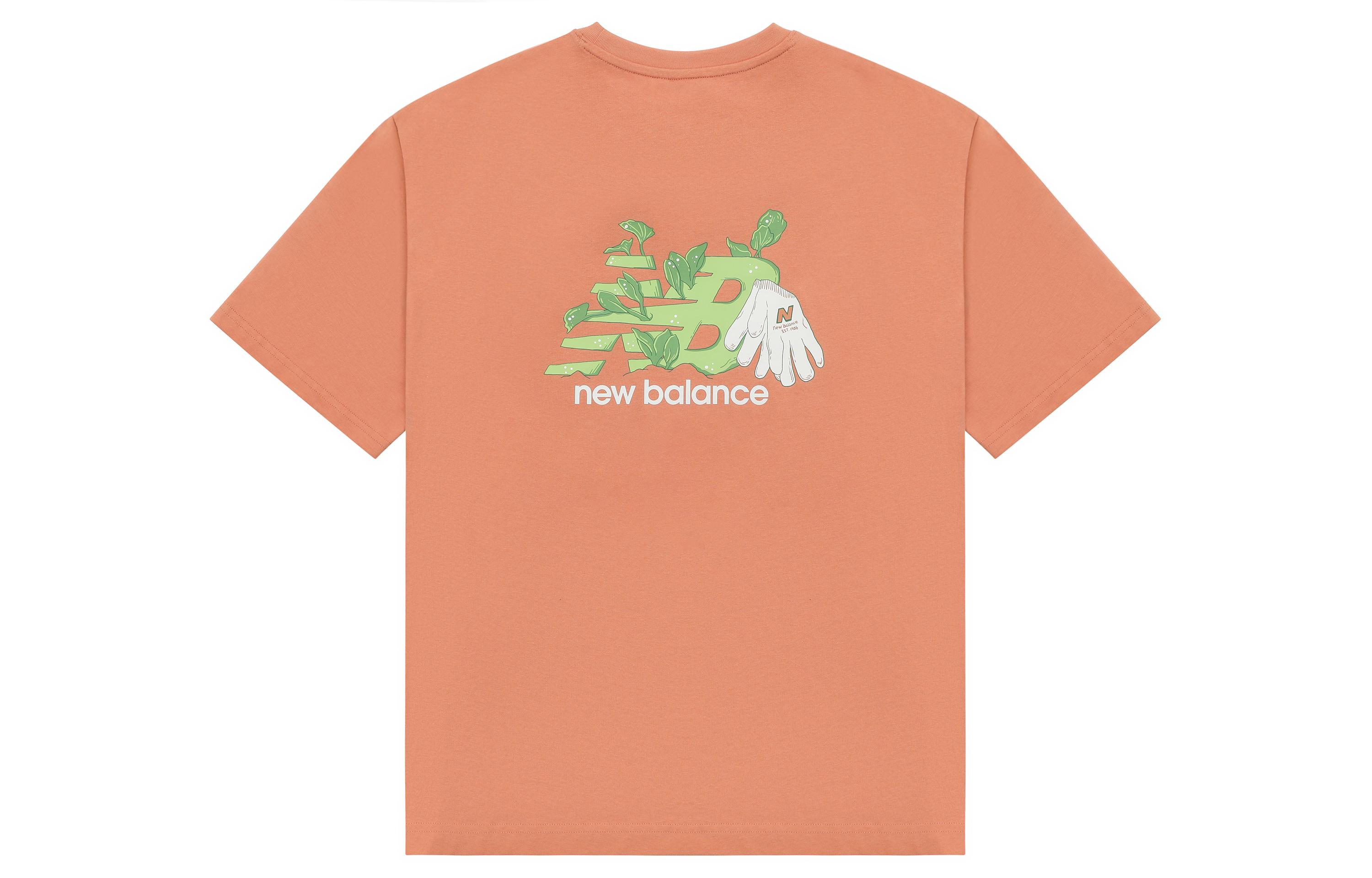 New Balance T Shirt Unisex Orange Red AMT31330-SCE L