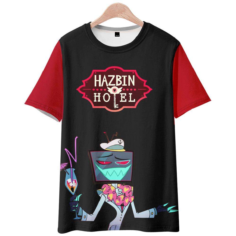 Summer Fashion Women/Men's Casual Anime Hazbin Hotel Printed Cosplay Short Sleeve T-shirts