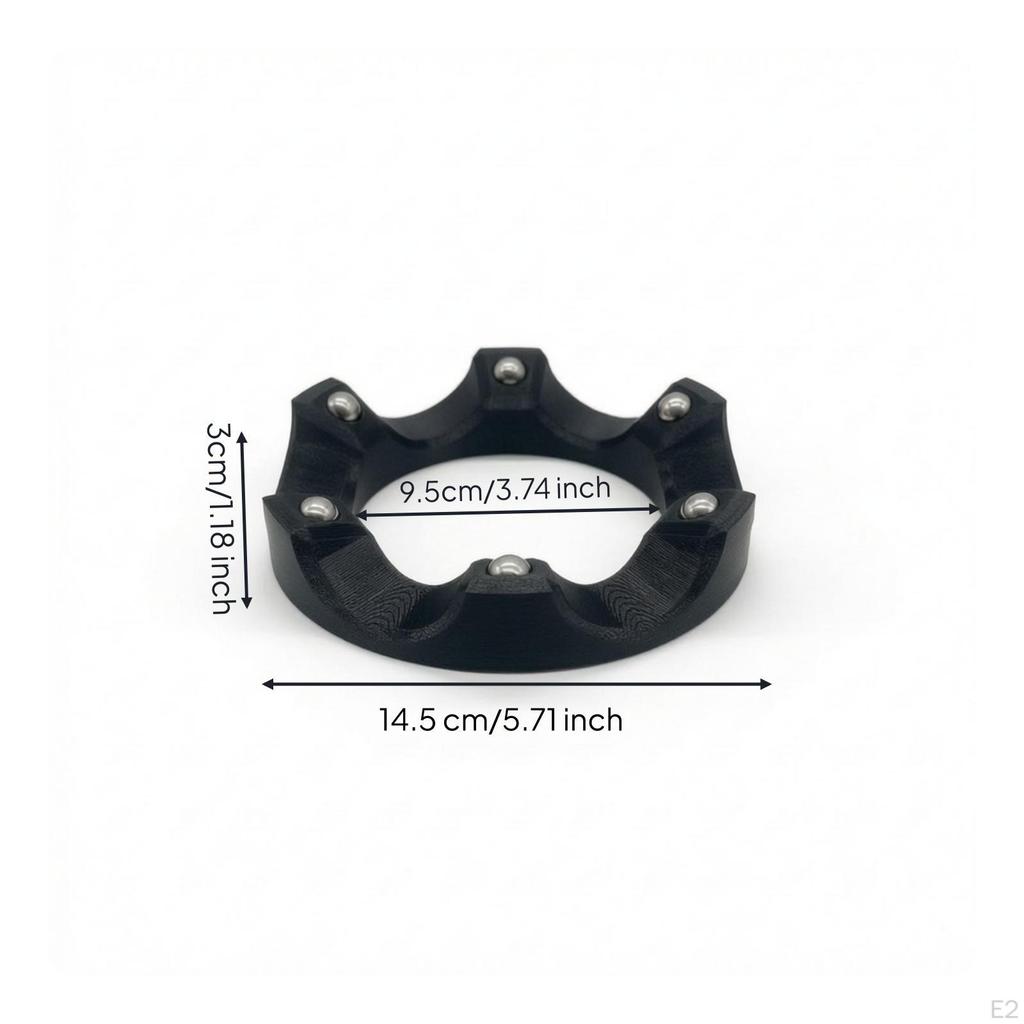 ThreedimensionalPrinted Bowling Finger | Sturdy, sphere band, for Home Black 3D Printed Ring