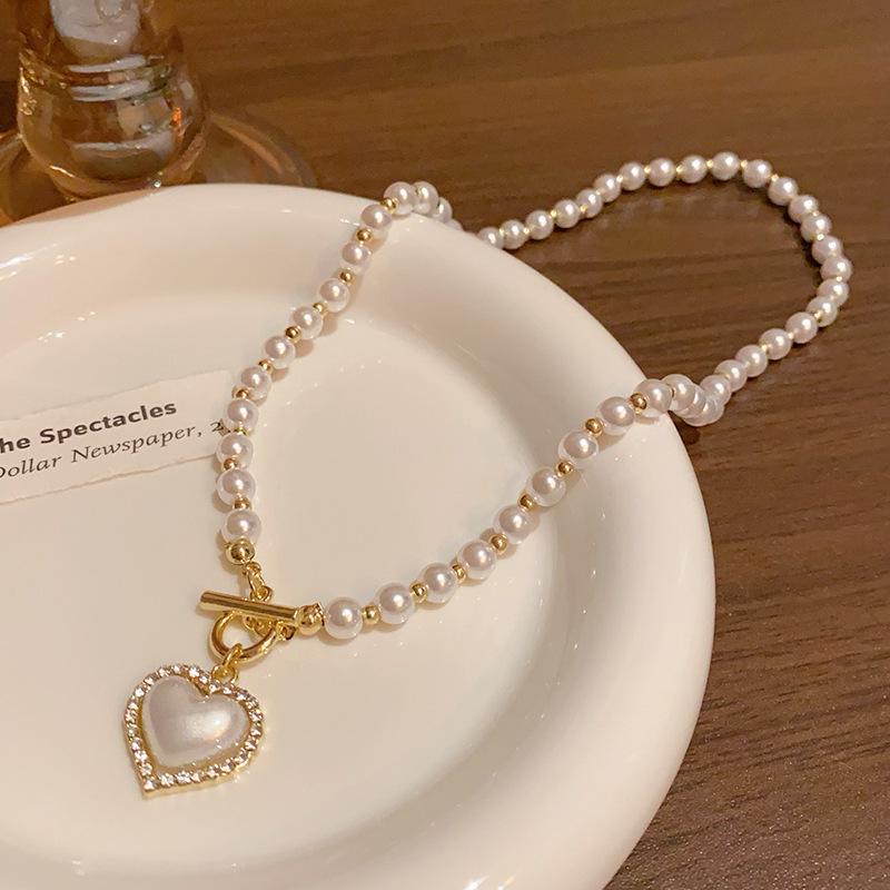 Koreanische High-End Barockperlenkette - Leichte Luxus Perlen Schlüsselbeinkette für Damen