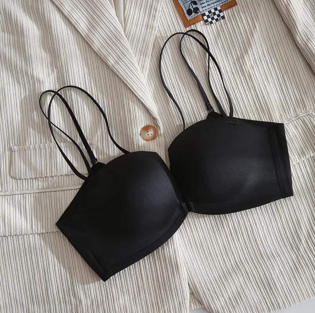 Light front buckle, beautiful back, four-corner cup underwear, women's seamless small breasts gather, close the secondary breasts, support the bra