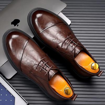 Scarpe Uomo di Alta Qualità in Vera Pelle Scarpe Casual Versatili da Uomo Marca di Moda Uomo Scarpe Oxford con Lacci Calzature Formali da Vestito