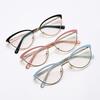 6214 Cat Eye Fashion European And American Small Frame Anti-Blue Glasses, New Street Photography Trend Versatile Flat Glasses