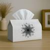 1pc Modern Abstract Geometric Tissue Box - Mandala Line Symmetry, 17.02*25.91cm, Ideal for Kitchen, Living Room, Bedroom, Bathroom - Holiday Decor, Ba