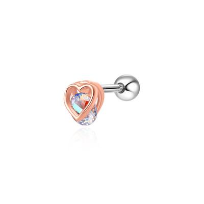 Heart Crystal Surgical Piercing Daily Jewelry