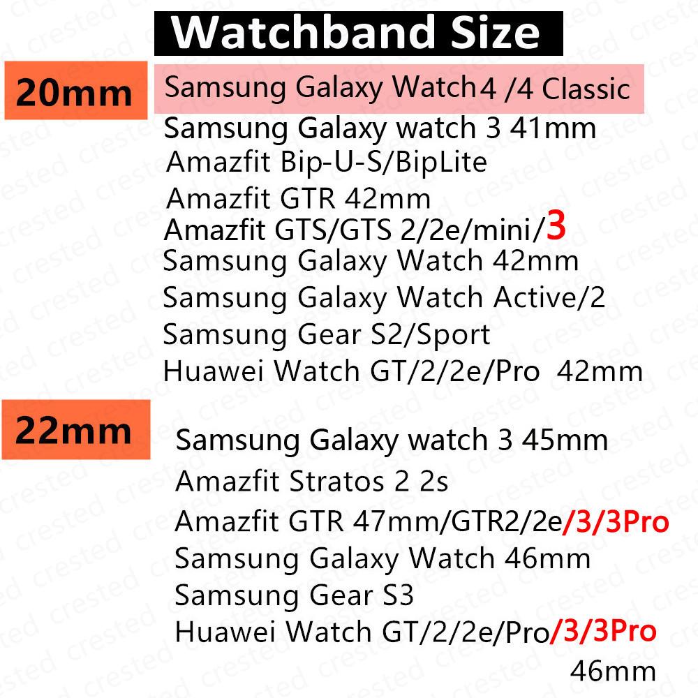 20mm/22mm Watch Strap for Samsung Galaxy Watch 4 6 Classic/5/5 Pro/46mm/3/active 2/s3/s2 Silicone Bracelet Galaxy Watch 4 Strap