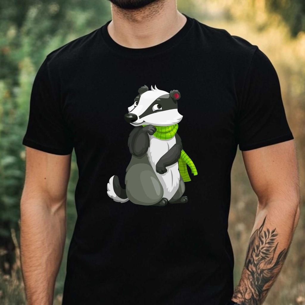 Unisexs Badger Motif Cotton Tshirt Size Xs To 5xl
