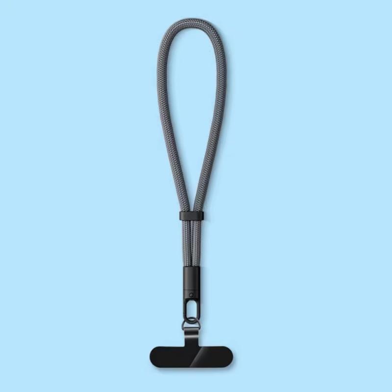 Universal Adjustable Mobile Phone Lanyard Short Wrist Strap with Self-locking Anti-drop Design Durable Polyester Phone Strap