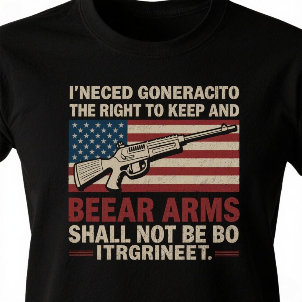 The Right To Keep And Bear Arms Shall Not Be Infringed Patriotic TShirt 100 Cotton ONeck Short Sleeve Casual Mens Tshirt