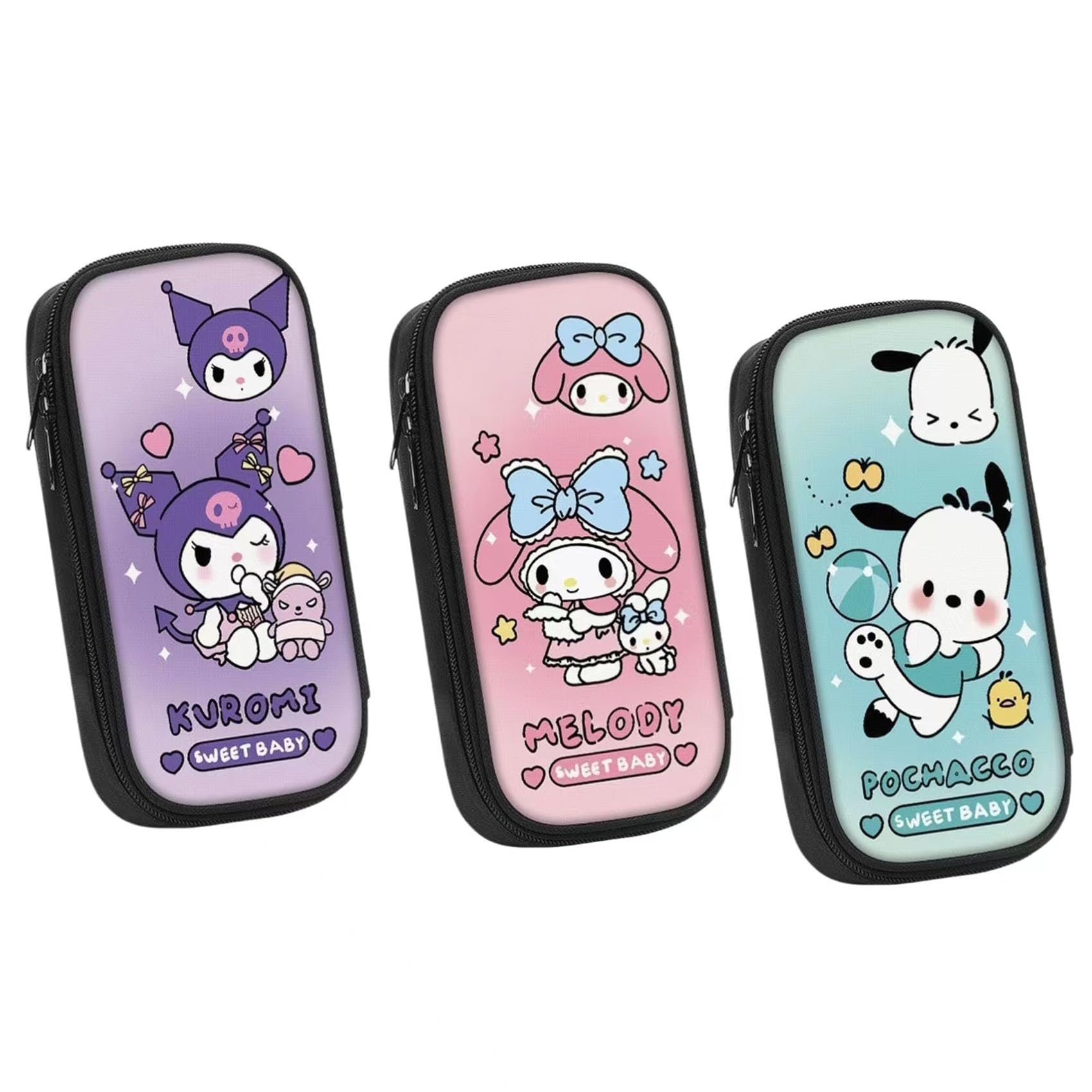 

LYLIDIA Куроми Пенал Пенал Большая Вместимость Хранение Макияж Куроми Канцелярские товары Легкий Ящик для Хранения Подходит для Начальной школы Средней школы фиолетовый