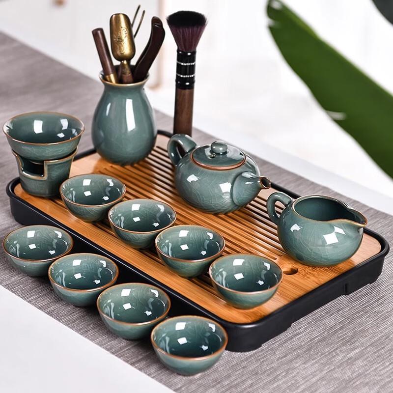 Lainuo Ge Kiln Tea Set with 8 Cups