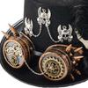 Medieval Women Fedoras Hat Steampunk Halloween Flat Top Hat Carnivals Party Hat