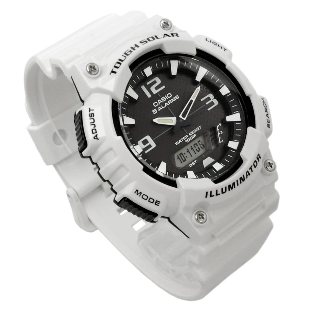 CASIO Tough Solar Analog-Digital Quartz Watch AQ-S810 Series Men's Overseas Model (Gloss White AQ-S810WC-7AV)