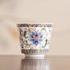 6pcs/set Chinese Style Tea Cup Flower Enamel Cup Teaware Ceramic Cup  Living Room