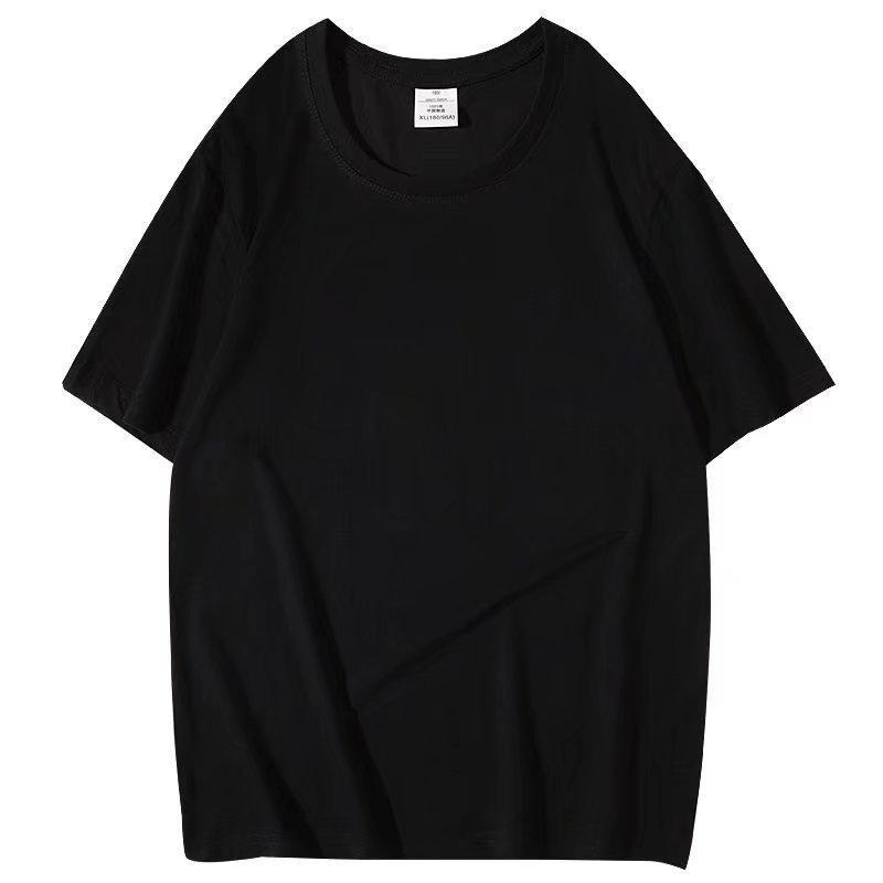 Top Men Wardrobe Heren 180g katoenen zomer T-shirt met korte mouwen, ronde hals en logo XL