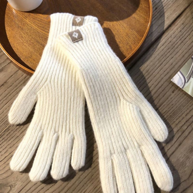 LALA Pletené rukavice na zápästie s dotykovými prstami