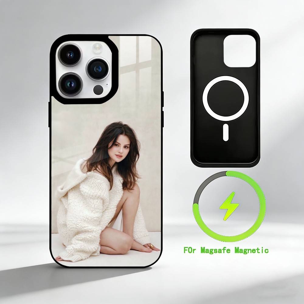 Selena Gomez Handyhülle für iPhone 17 16 15 14 13 12 Pro Max Plus für Spiegel Wireless Magnetische Hülle