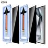 2 Sets For Samsung Galaxy S25 Ultra Anti Spy Tempered Glass Screen Protector with Automatic Dust Removal Tool