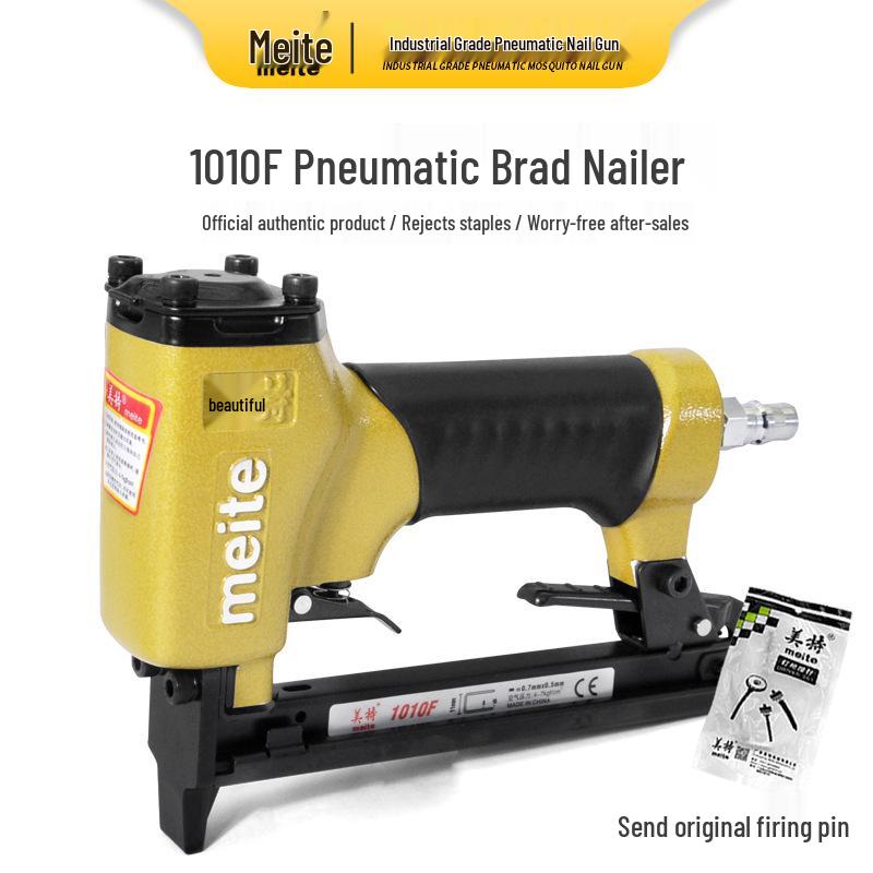 Meite 1010F U-Shape Pneumatic Brad Nailer for Sofa & Leather Crafting