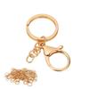 50pcs Link Clasp Keychain Hook Accessory Golden Extension Link Lobster Clasp for Car Key