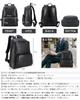 [Masa Kawa] Men's Genuine Leather Business Backpack, Fully Waterproof, Divided Storage, Simple Design, Black, Compact, Shape-Retaining, Trapezoid