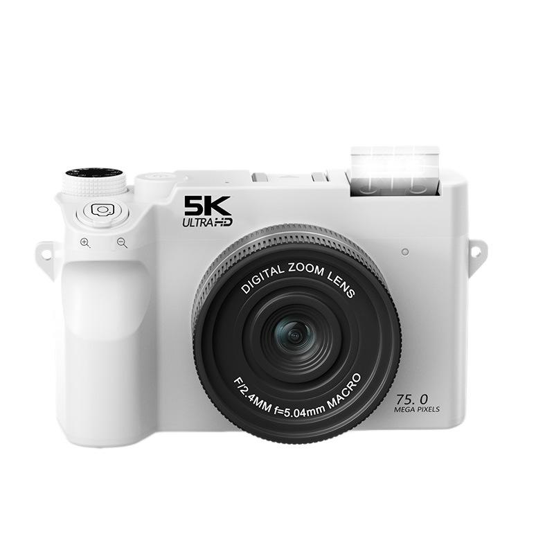 5K HD Mirrorless Digital Camera with Flip Screen, 18x Zoom, WiFi, Selfie, and Beauty Mode.