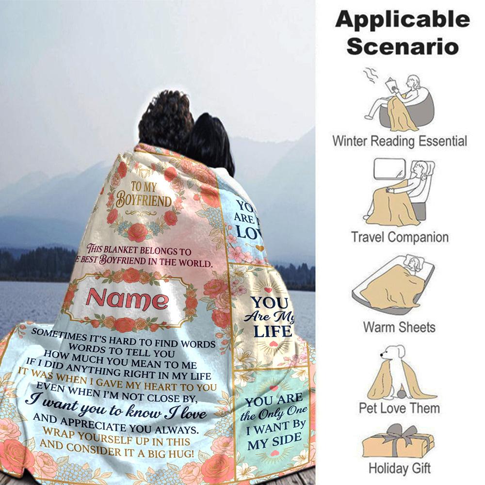 Boyfriend'S Special Blanket Customize Your Name Blanket Soft And Comfortable It'S The Perfect Gift For Family Friends Or Loved Ones Suitable For All