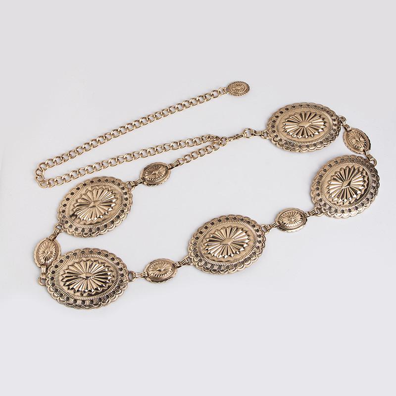 Elegant Metal Womens Waist Chain With Carved Detailing For Summer Fashion Accessory