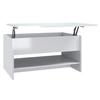 Glossy White Coffee Table 80 X 50 X 40 Cm Engineered Wood