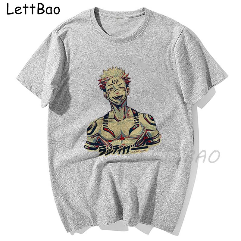 Japanese Anime Jujutsu Kaisen Yuji Itadori Harajuku Women T Shirt Manga Print Tees T Shirt Male
