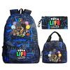 Toca Life World Print Backpack with Lunch Bag & Pencil Case 3pcs Set School Bag Lightweight Student Backpacks Boys Girls Bookbag