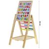 Wooden Double-Sided Magnetic Chalk Board with Abacus + Accessories