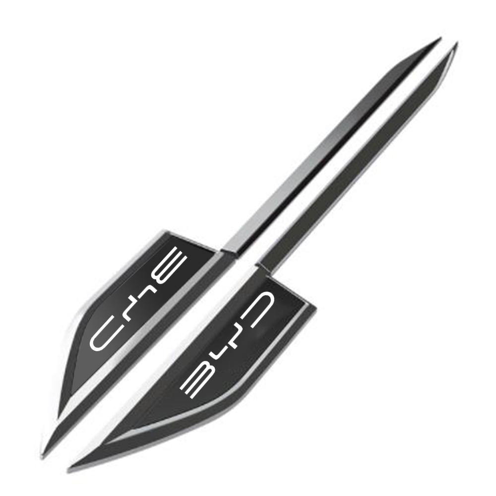 

2PCS Auto Door Fender Side Blade Badge Car Body Sticker For BYD Tang F3 E6 Atto 3 Yuan Plus Song Max F0 G3 I3 Ea1 Dmi 2din G6