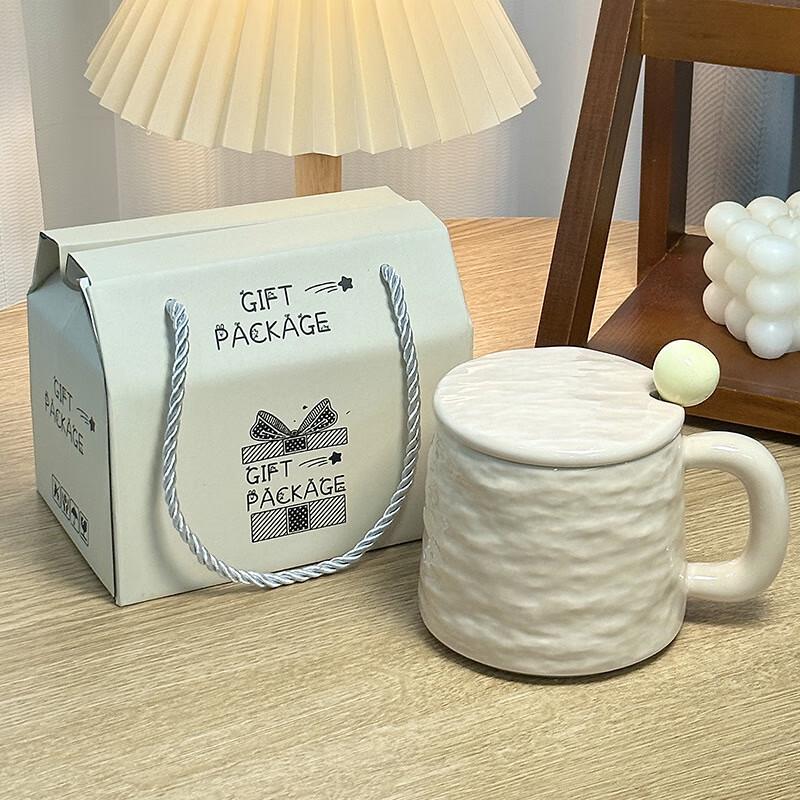 Керамическая кофейная кружка с каменным узором, подарочный набор