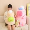 Snotty Bear Capybara Plush Toy: Cute Baseball Cap Keychain with Snap Bracelet