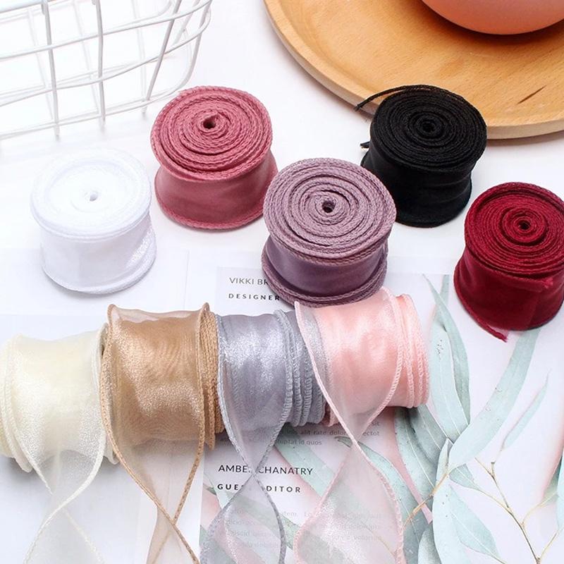10 Yards Gift Wrapping Elegant Fishtail Yarn Diy Organza Ribbon 4CM