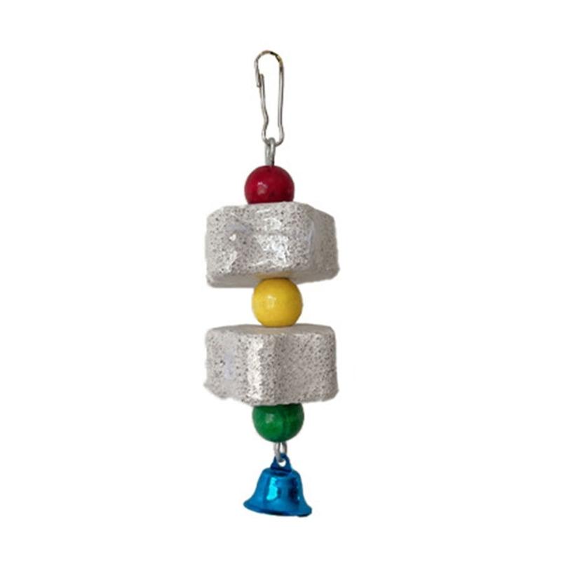 Parrot Chewing Toy Mineral Stone Parrots Beaks Grinding Toy Bites Resistant Cockatiels Parakeets Hangings Bird Molar Toy