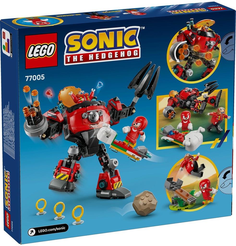 LEGO Sonic The Hedgehog Building Set – Knuckles Vs. Dr. Eggman's Egg Breaker Mechs (77005)