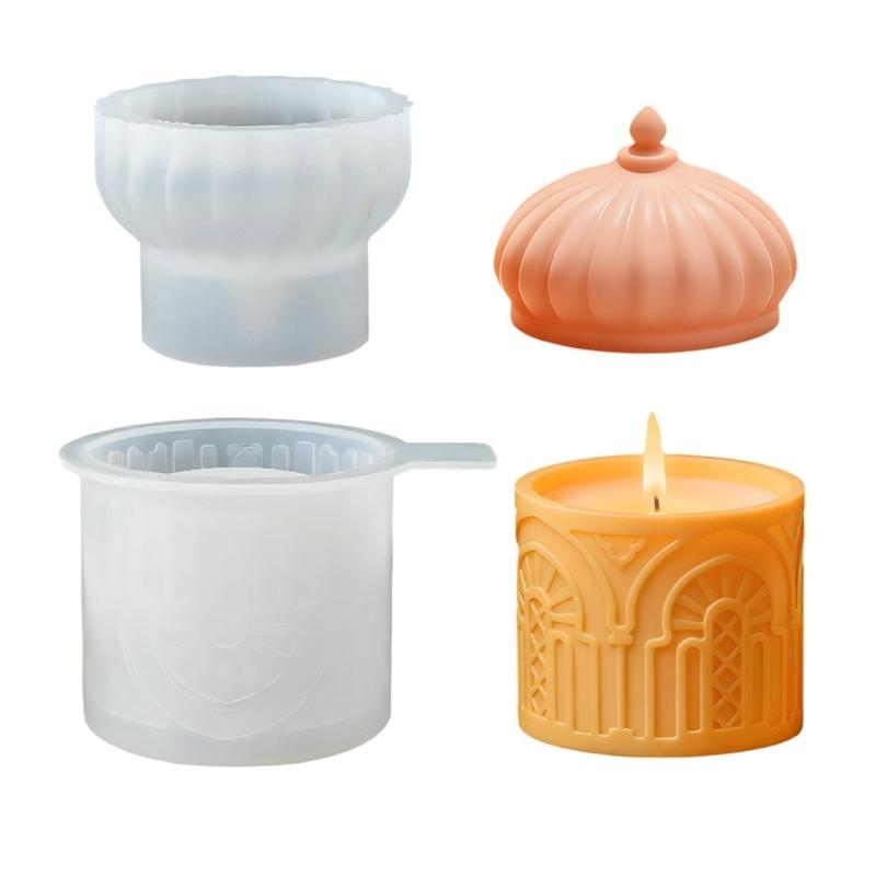 

Силиконовая форма в исламском стиле для хранения украшений из смолы, шкатулка для хранения с крышкой, прочный многоразовый инструмент для рукоделия, форма для домашнего декора.