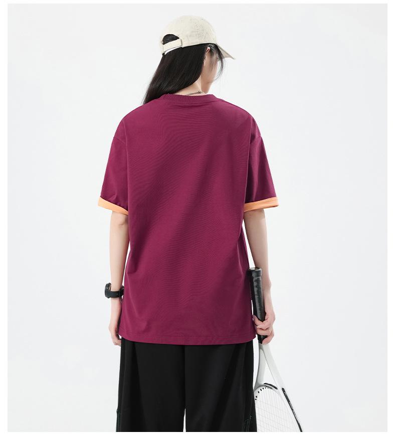 Kunhai Pengyun Men's Color Block Summer Heavyweight Neutral T-Shirt