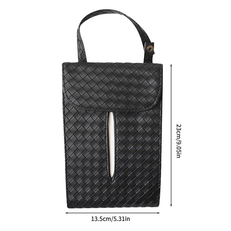 Tissue Box For Car Artificial Leather Napkin Holder Tissue Box Removable Strap Design Soft Tissue Organization Box For Caravan