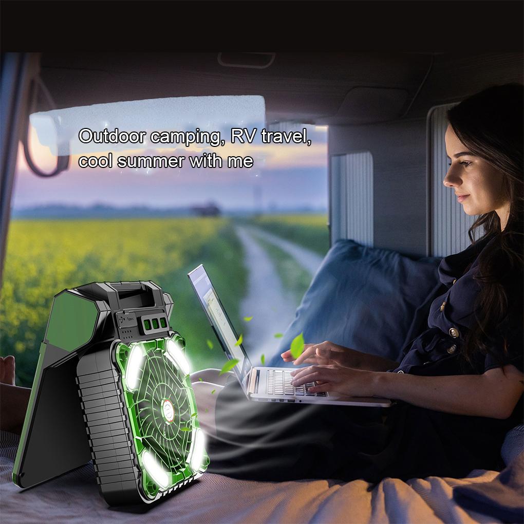 Portable Foldable Mini Fan Light For Camping Fishing Hiking Mini Foldable Multifunctional Tent Fan