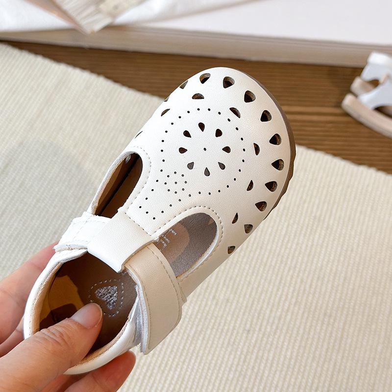 Mädchen Leder Lochmuster Atmungsaktive Prinzessin Schuhe - Frühjahr/Sommer 2026 Kollektion