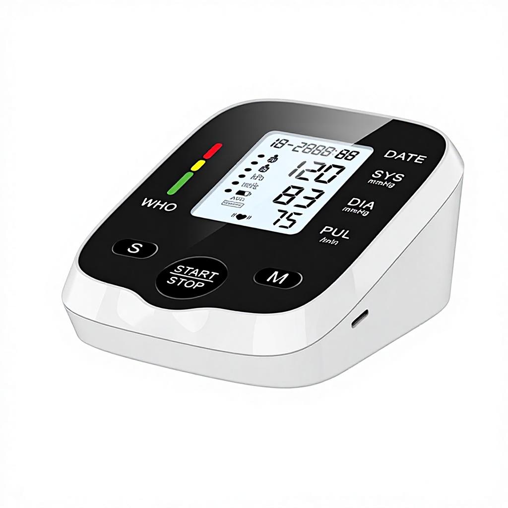 Upper Arm Electric Sphygmomanometer Home Blood Pressure Meter Automatic Large Screen Display Hypertension Meter for Elderly Battery-powered-arm electronic sphygmomanometer